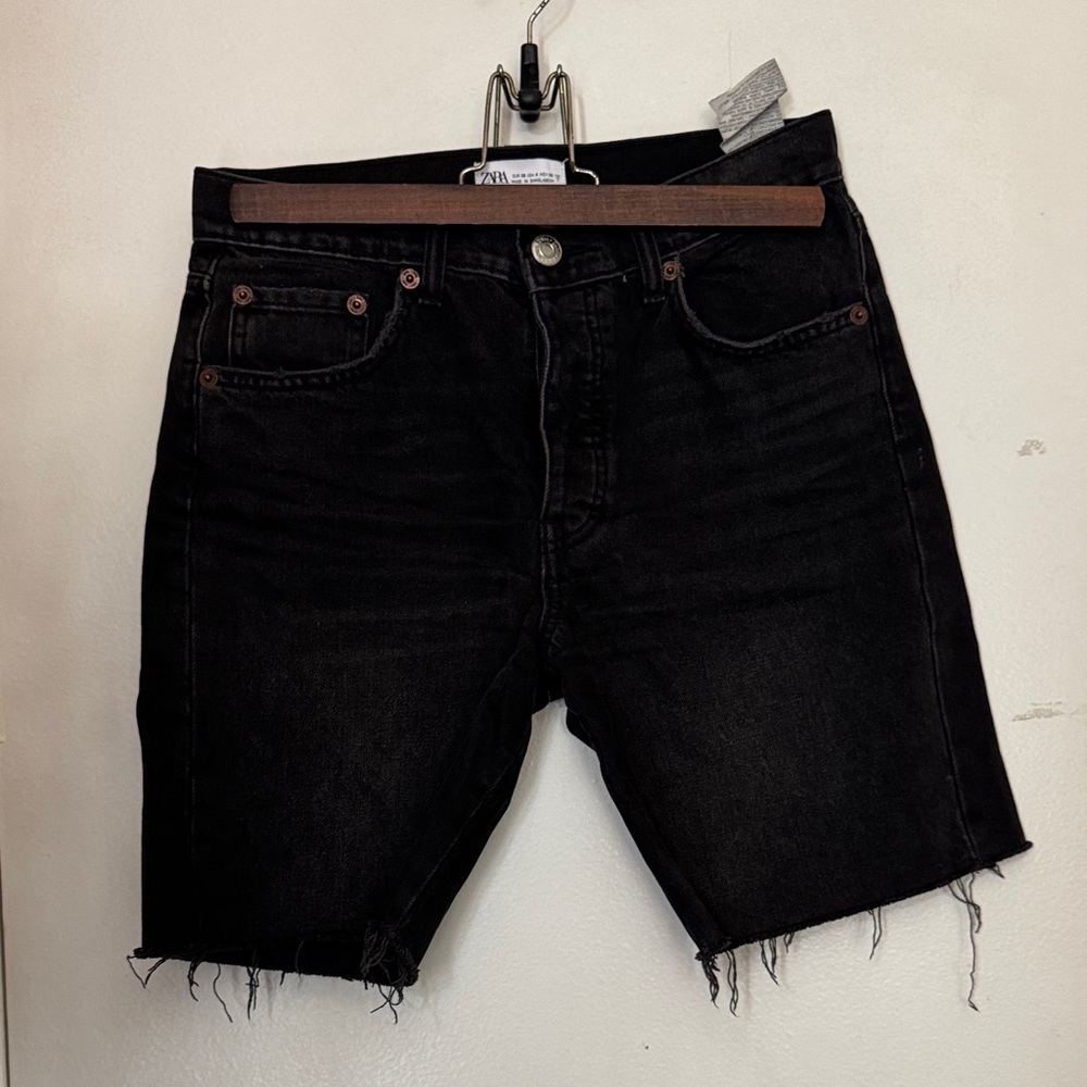 Zara Black Jean Shorts